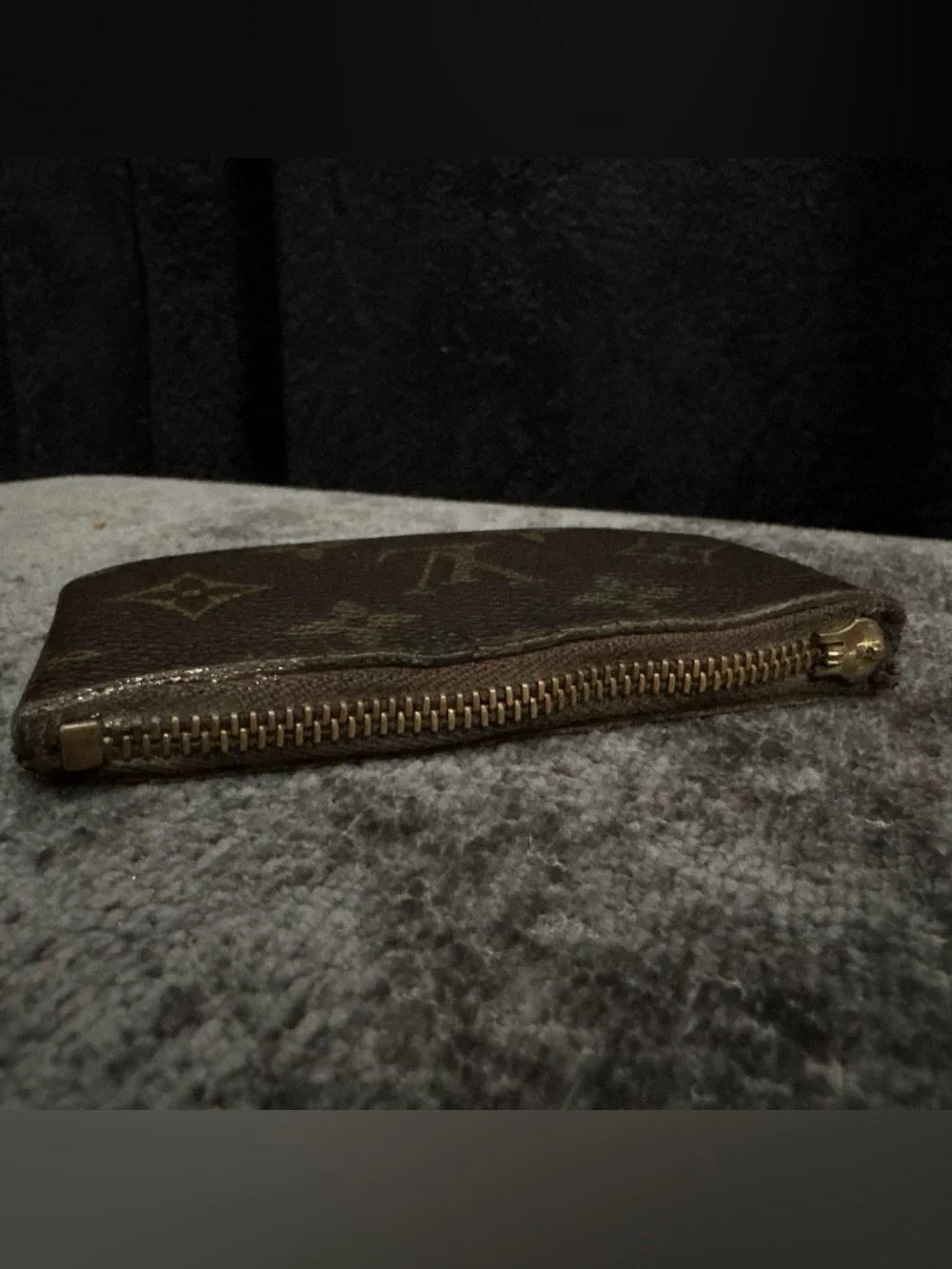 Louis Vuitton Monogram Zip Card Holder in Brown